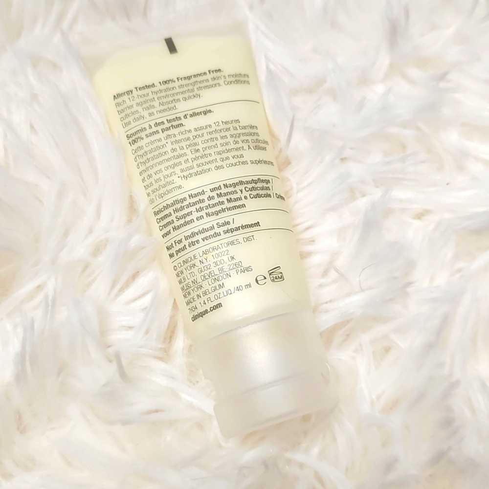 CLINIQUE deep comfort hand and cuticle cream Made In Belgum 1.4fl.oz/ 40ml - Picture 3 of 3